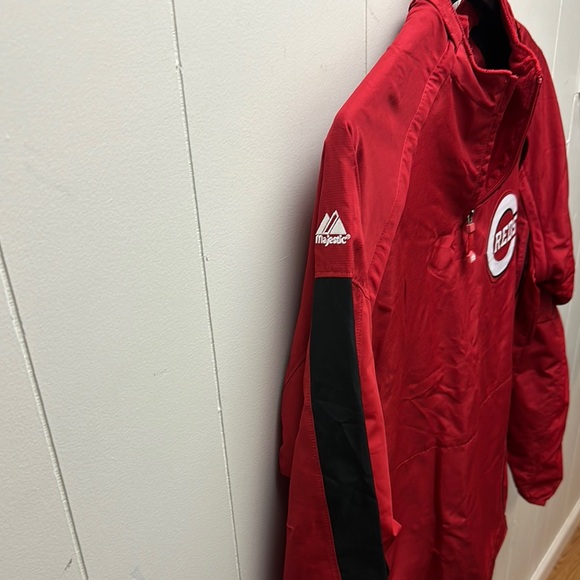 Majestic Cincinnati Reds Convertible Batting Practice Jacket Men’s Large - Picture 3 of 8